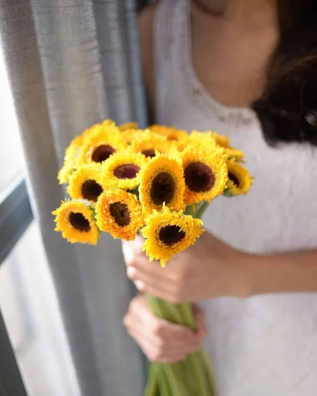 Only Sunflower Wedding Bouquets