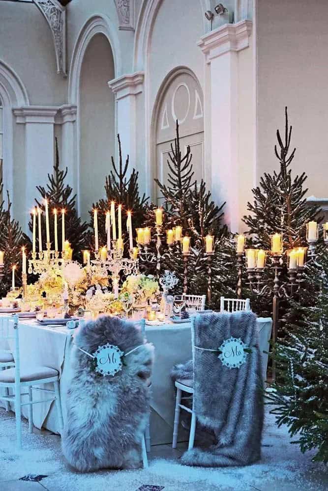 Christmas Tree Wedding Decor