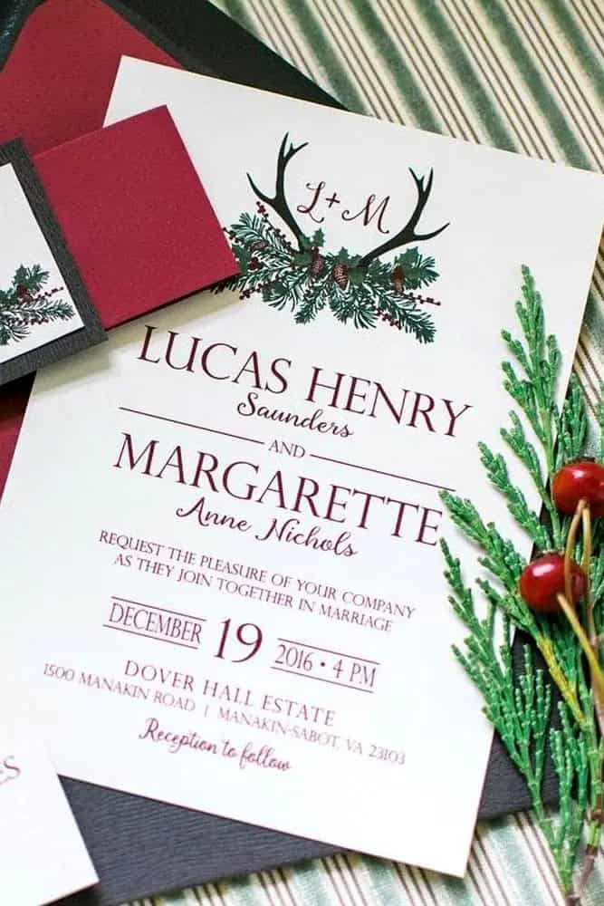 Winter-Themed Wedding Invitations