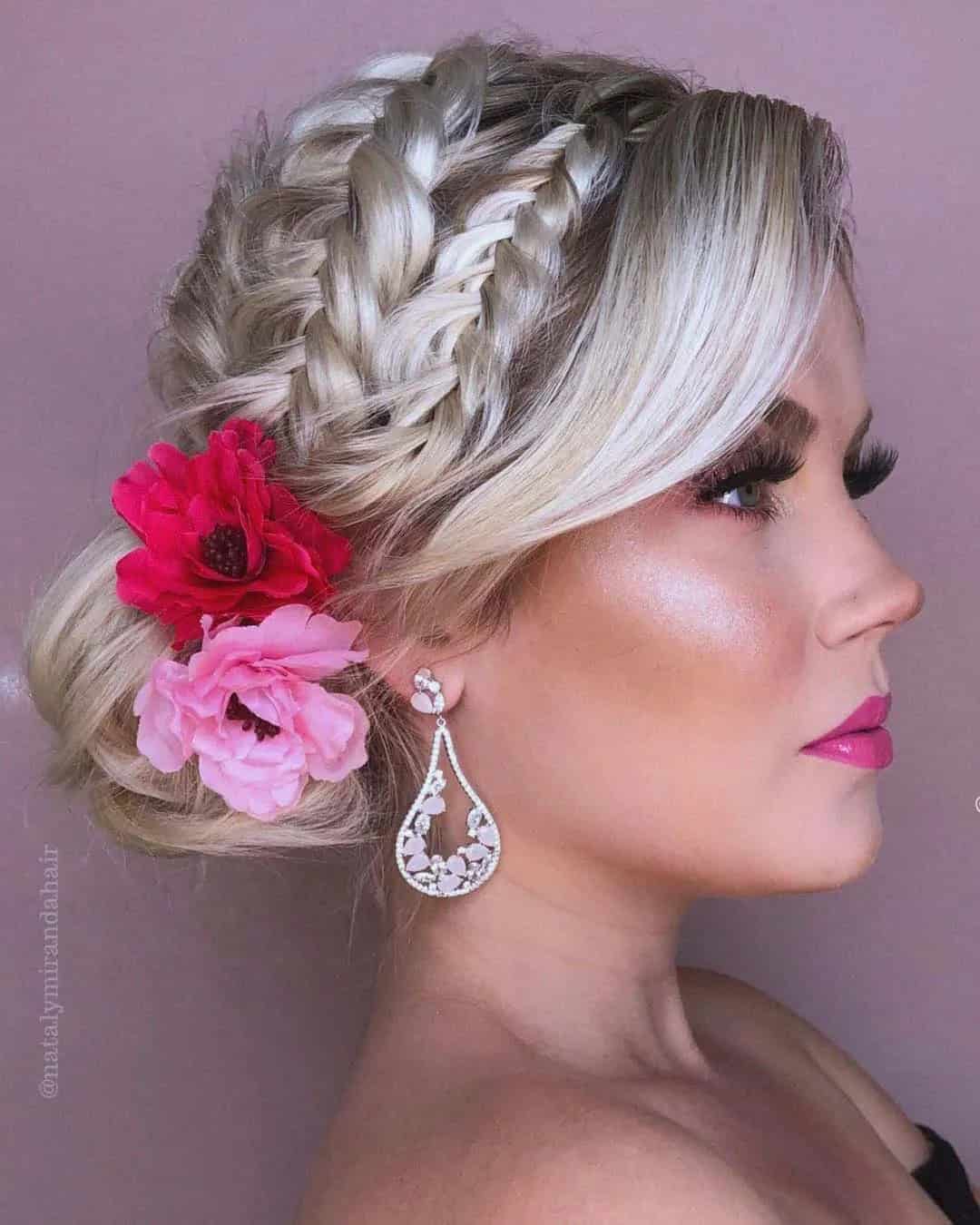 Bridesmaid Hairstyles with Flowers