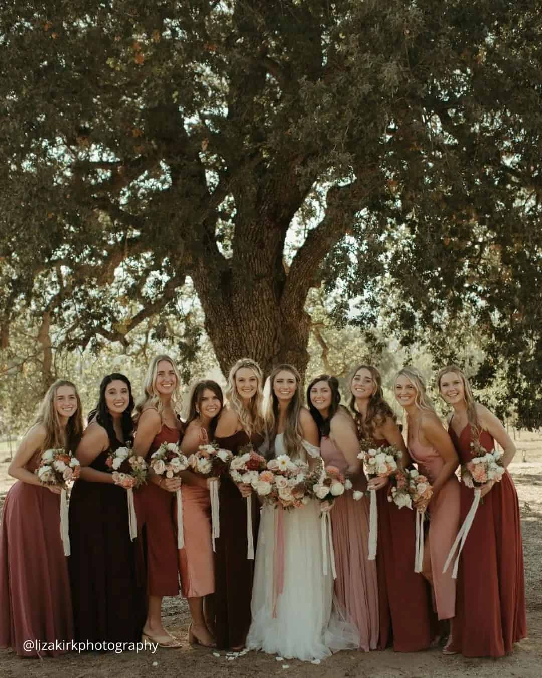 Different Colors Of Bridesmaids