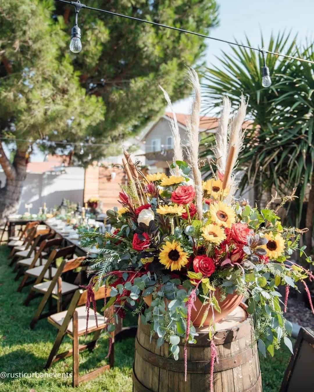 Sunflowers For Aisle Decor