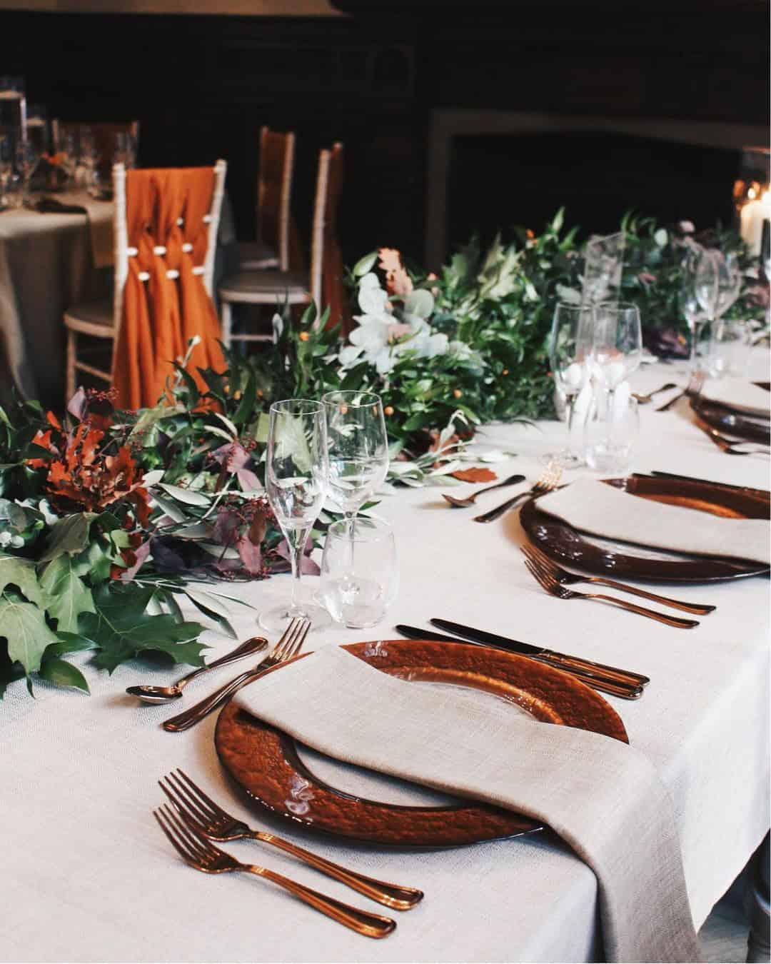 Table Decor in Rust and Sage