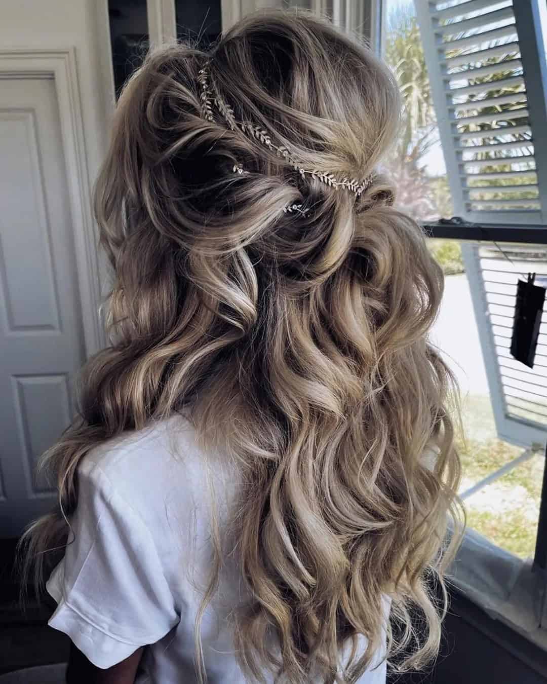 Curly Wedding Hair Down