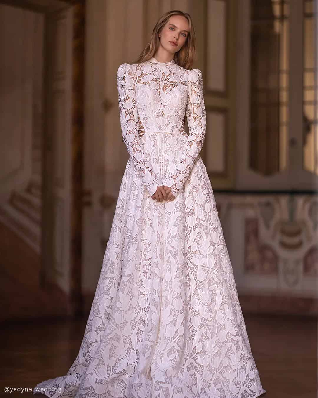 Lace Floral Dresses For Wedding