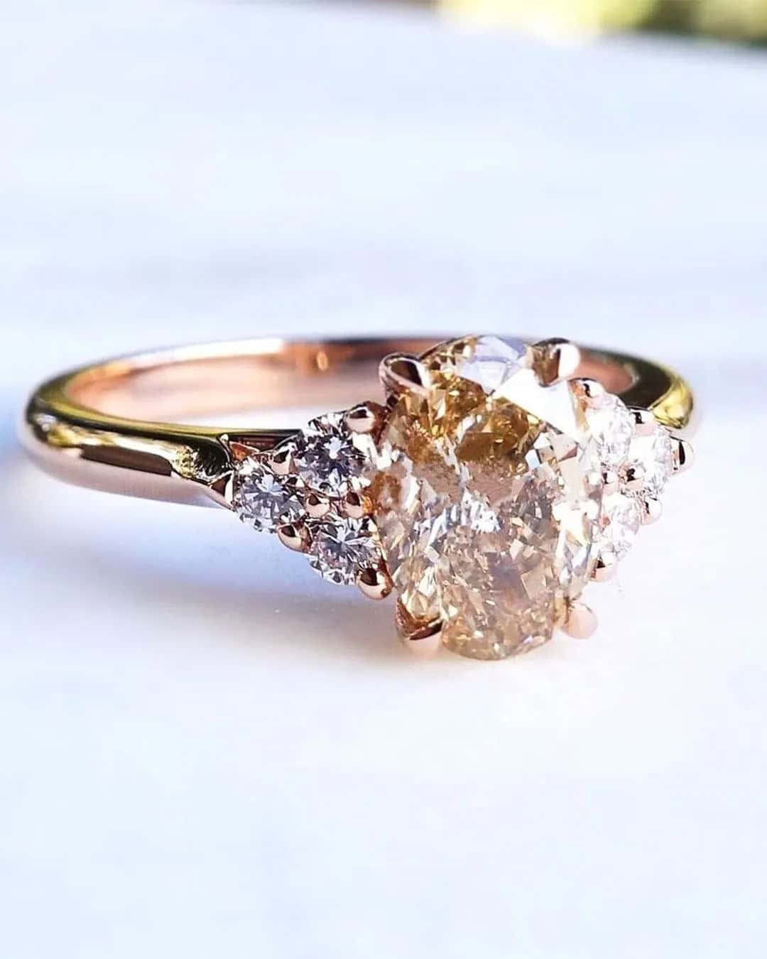 Unique Rose Gold Engagement Rings With Gems