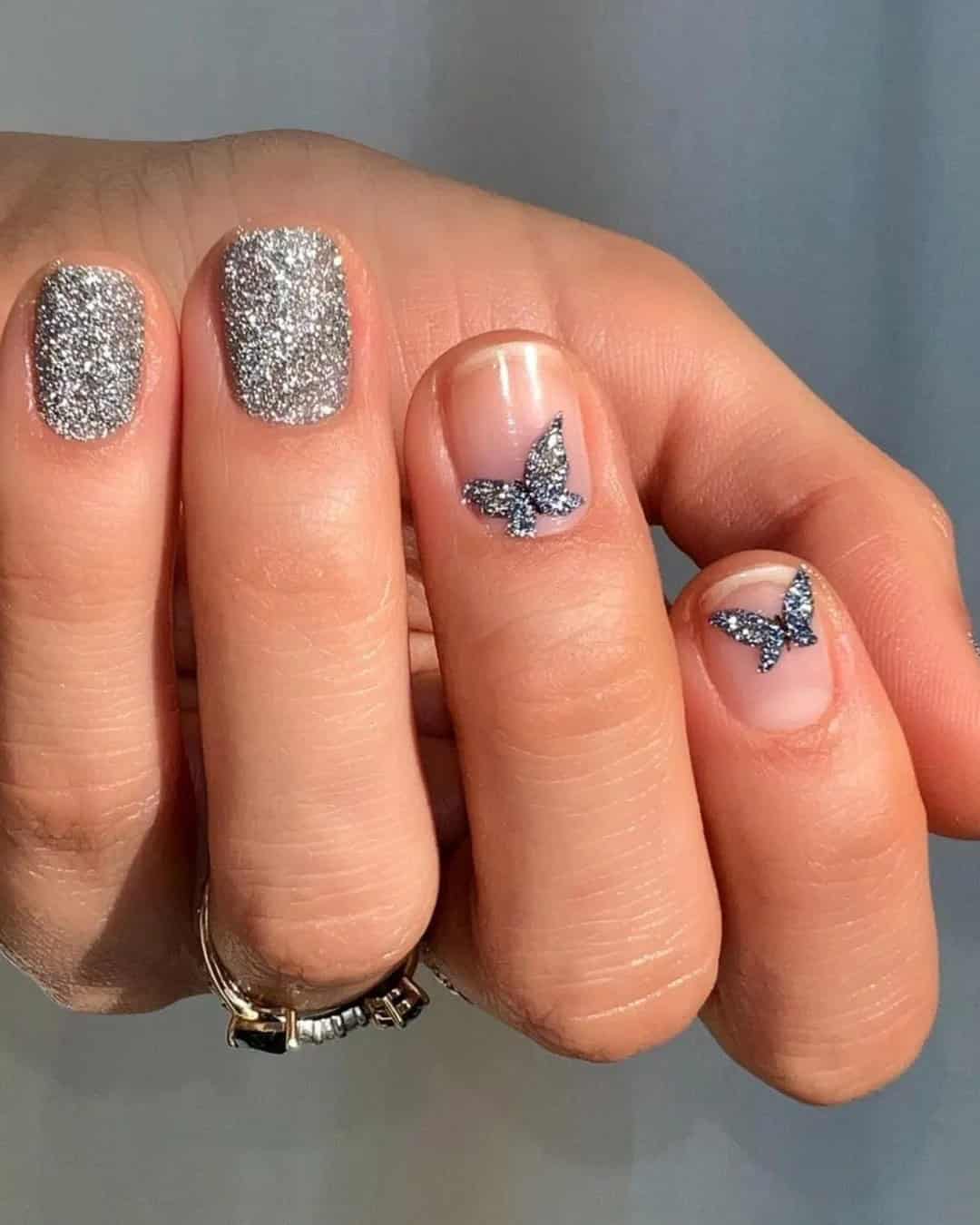 Glitter Wedding Nails