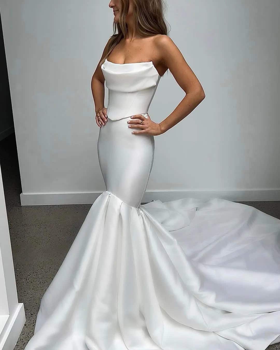 Simple Strapless Wedding Dresses