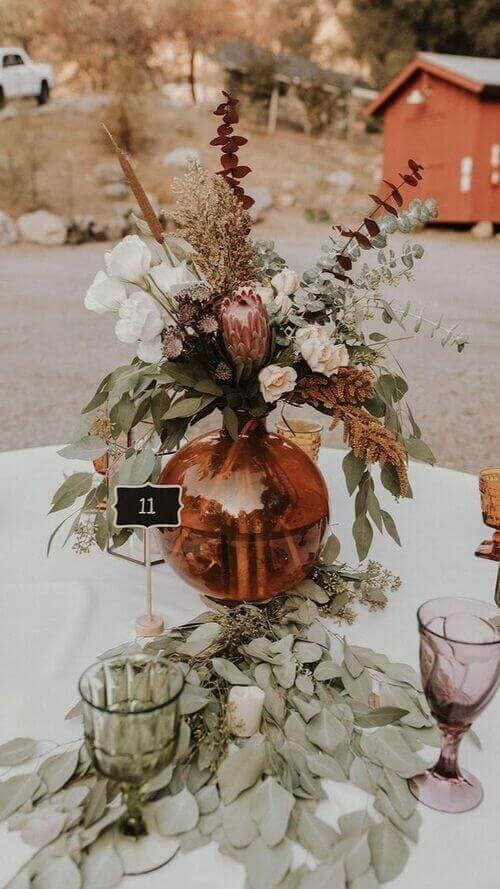 Unique jars and bouquets