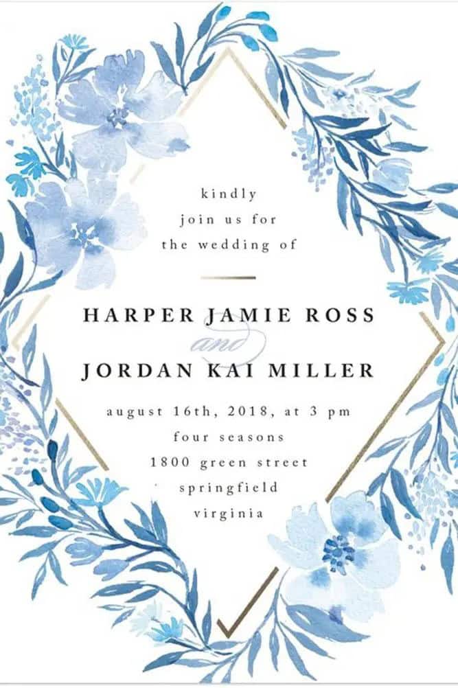 Blue Wedding Stationery