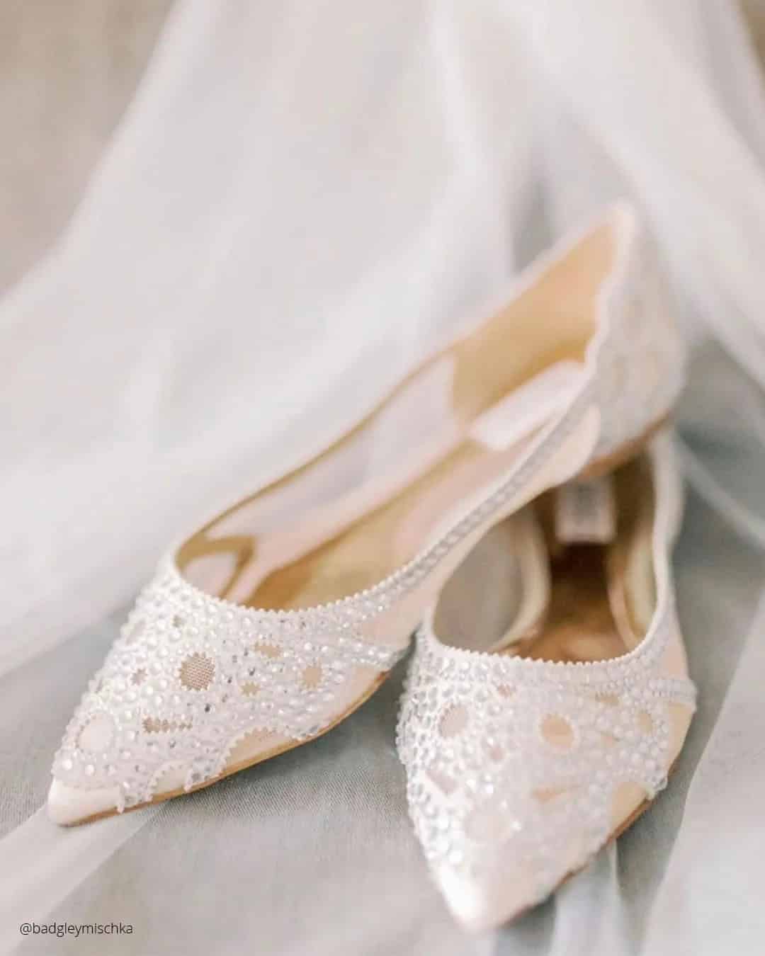 Comfortable Silver Flats For Wedding