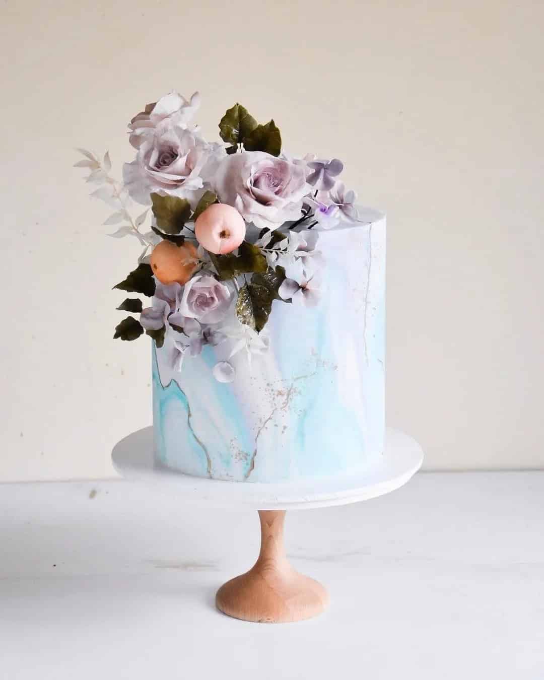 Rustic Wedding Cakes Marble Effect