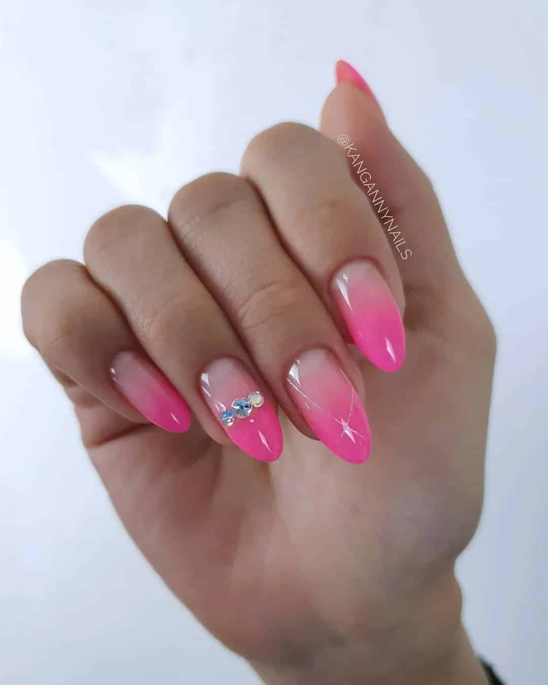 Hot Pink Wedding Nail Inspirations