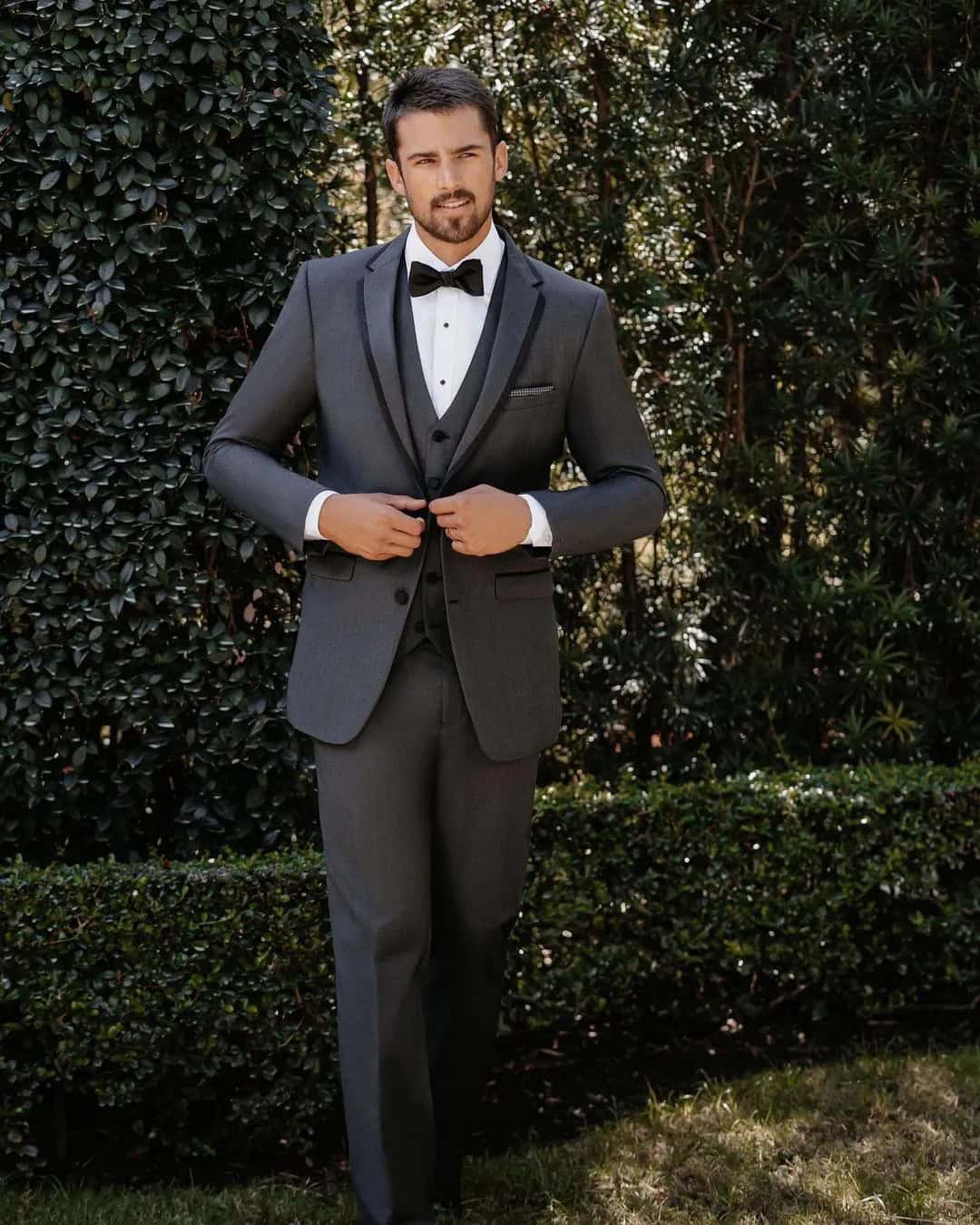 Grey Groomsmen Wedding Attire