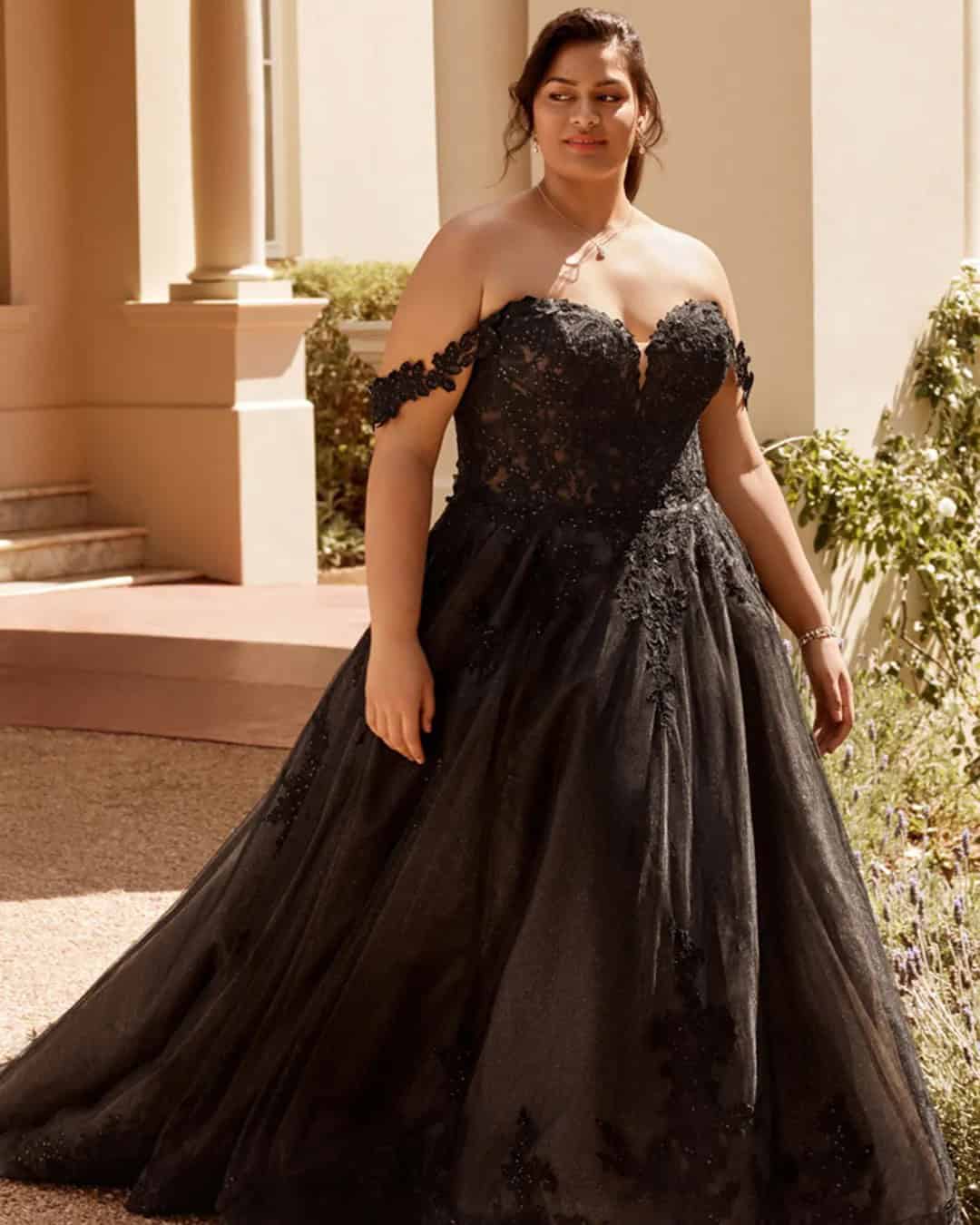 Plus Size Black Wedding Dresses