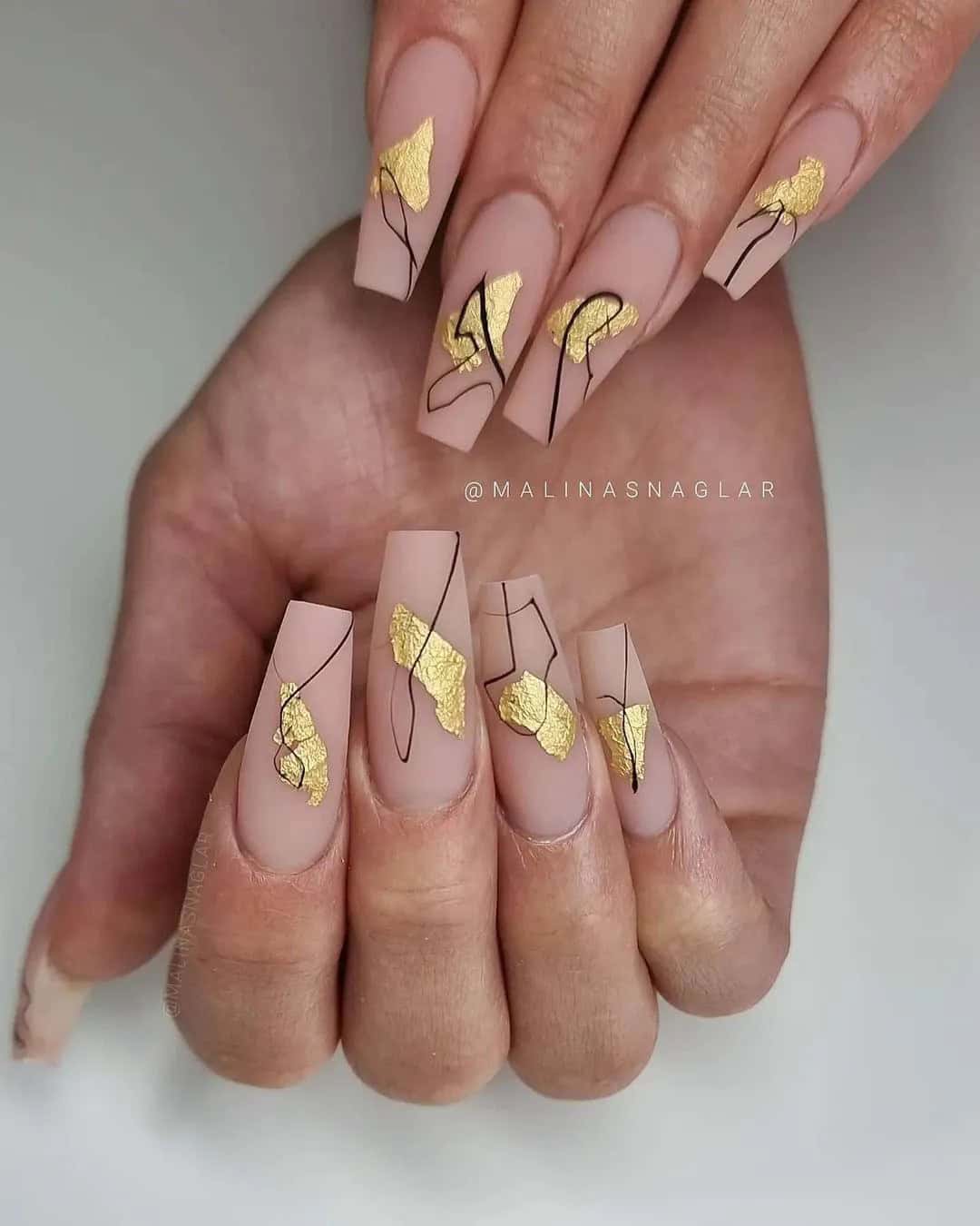 Acrylic Fall Wedding Nails