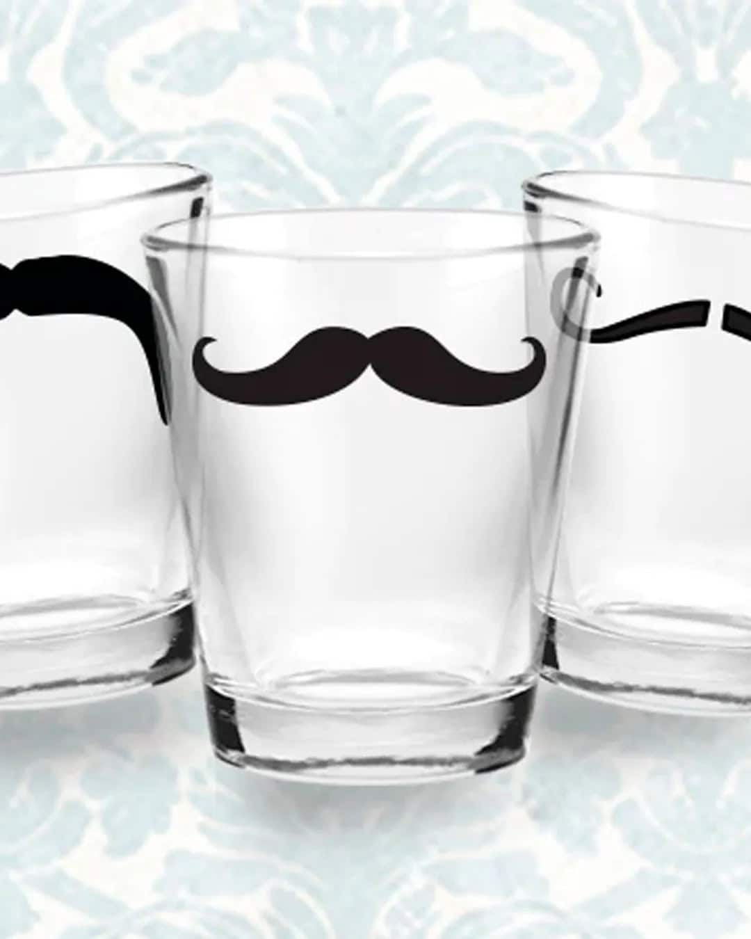 Mustache shot glasses