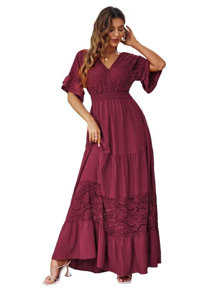 Ruffle maxi dress