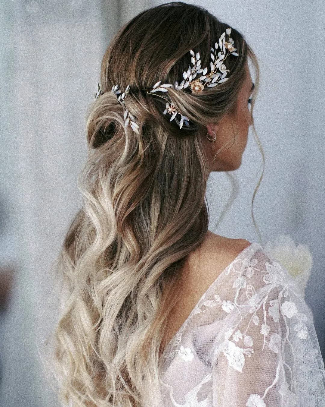 Half Up Half Down Wedding Hairstyles for Thin Hair