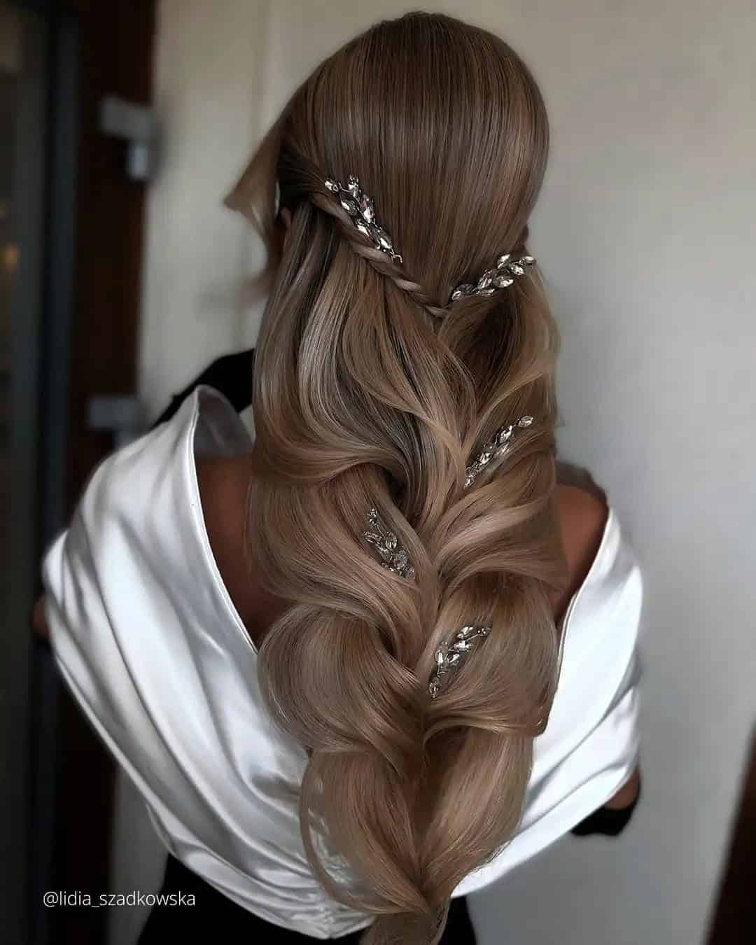 Cascading Braided Wedding Hair