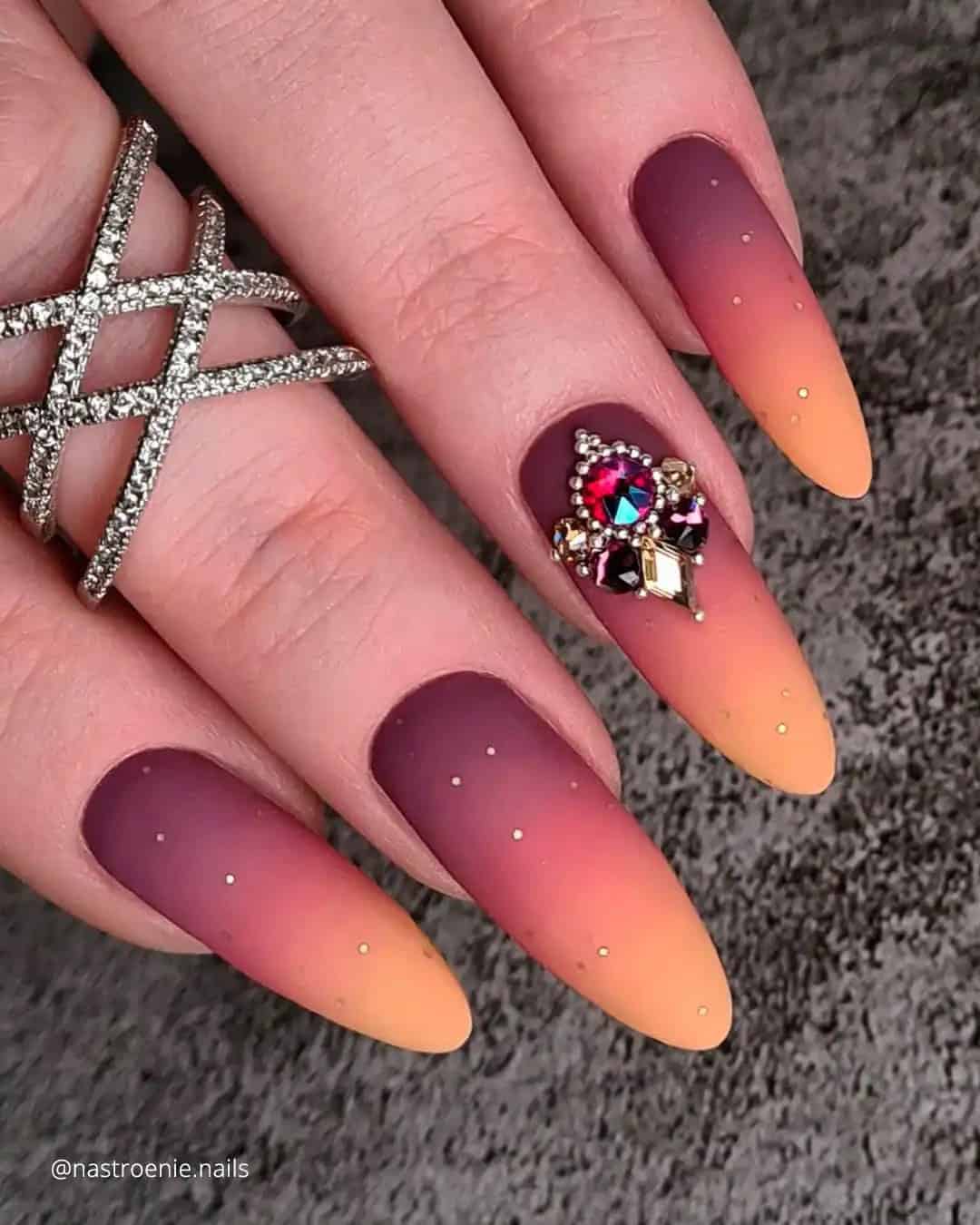 Wedding Nails Indian Ombre