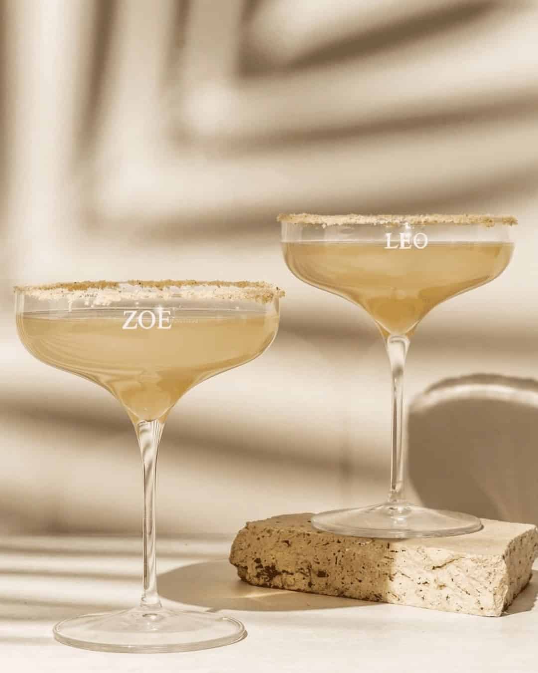 Simple And Classy Personalized Wedding Glasses