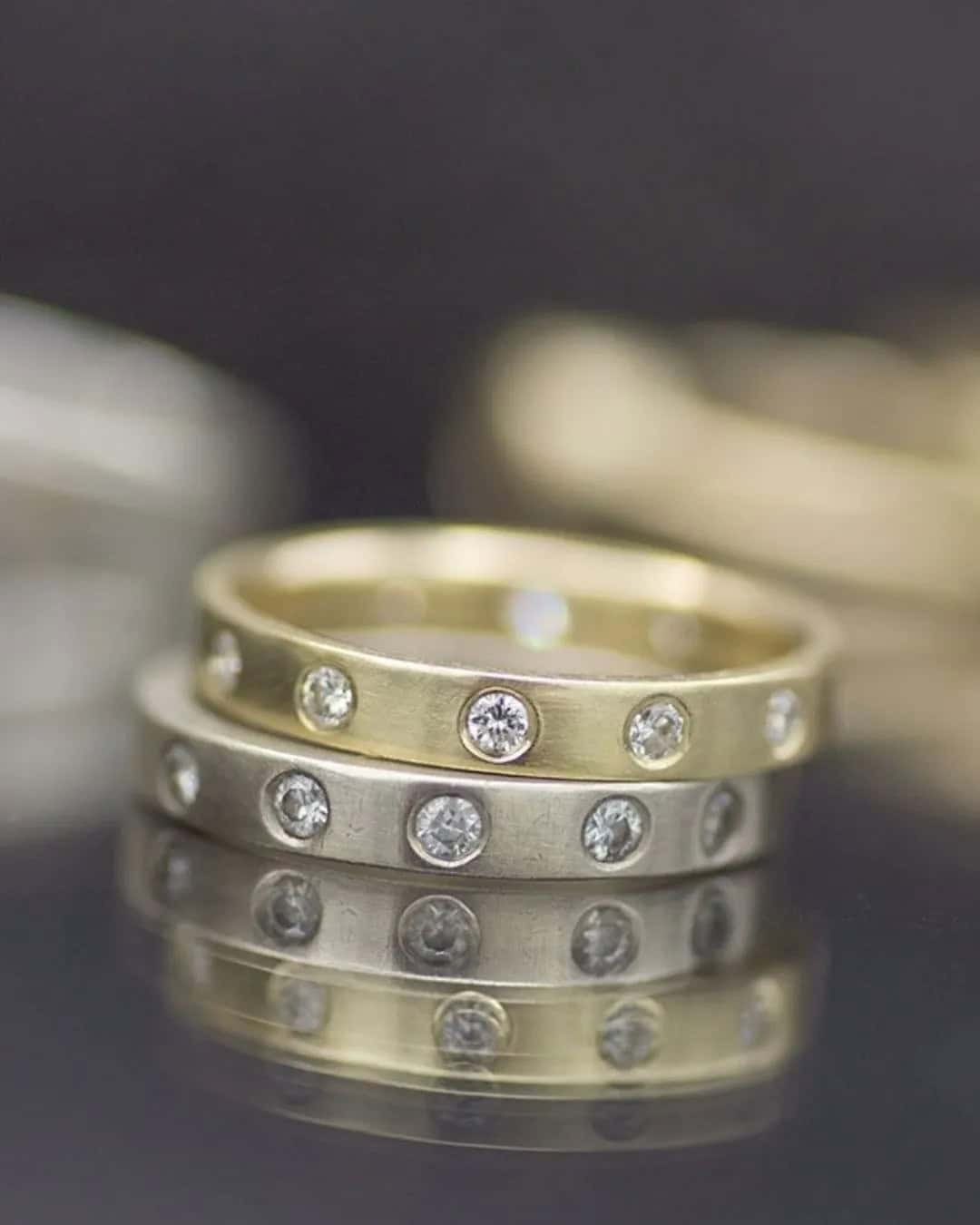 Modern Diamond Wedding Rings