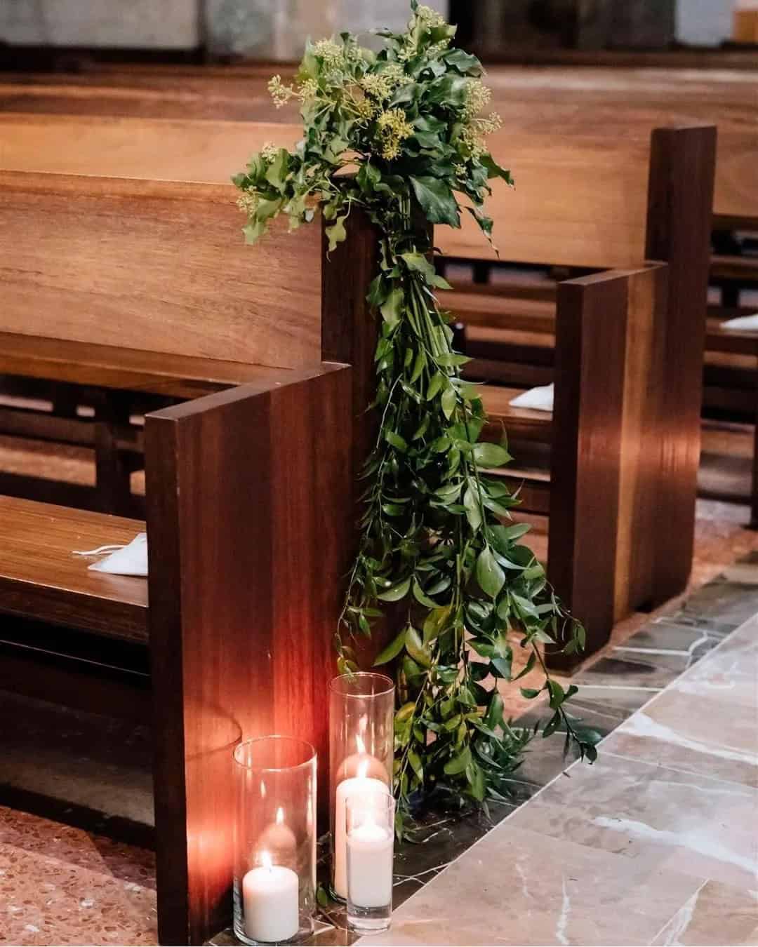 Simple Wedding Church Decorations With Incredible Candles And Lanterns