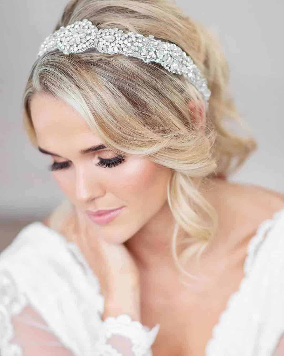 Bridal Half Up Half Down With Headband