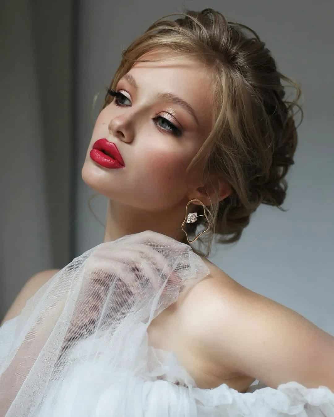 Red Lip Wedding Makeup