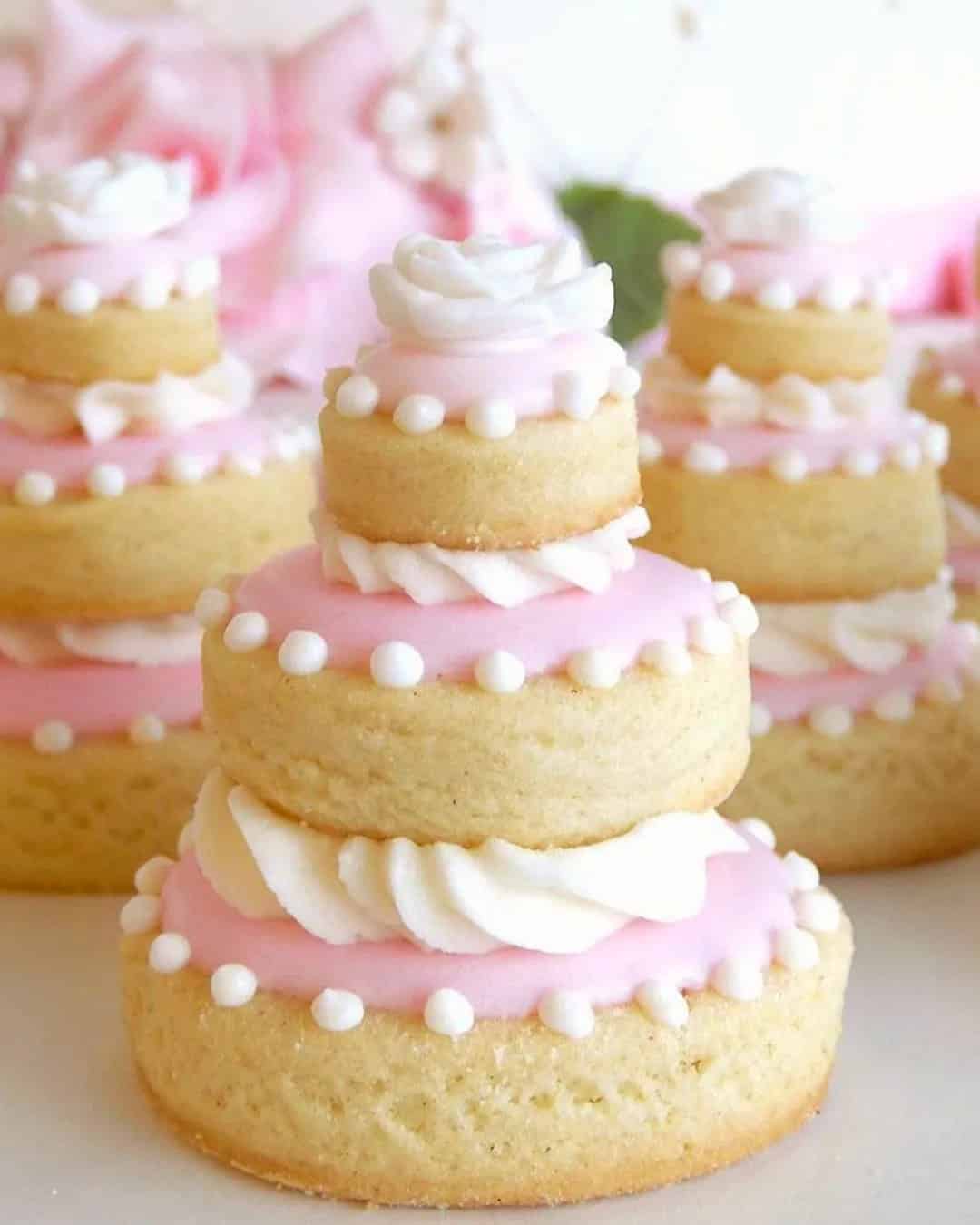 Delicate Rose Stacked Cookies