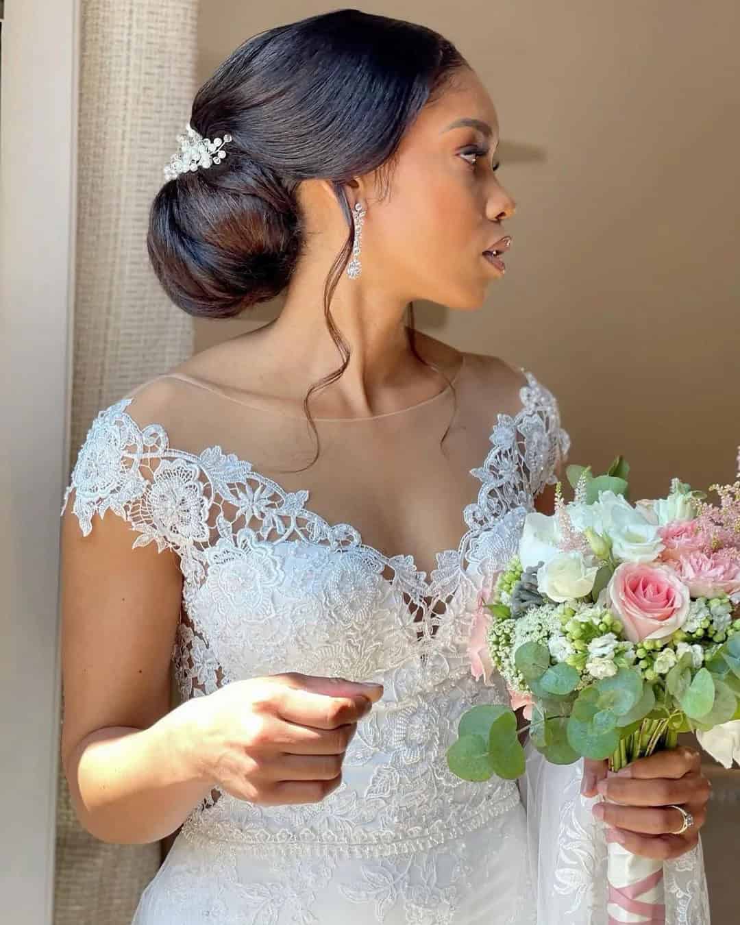 Elegant Wedding Updos For Black Bride