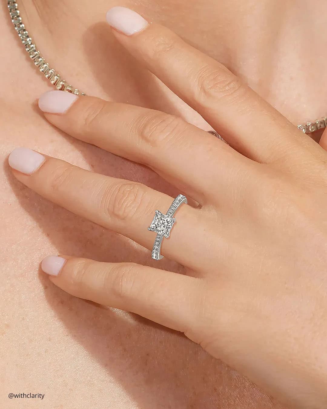 Simple Engagement Rings With Princess Cut Diamond