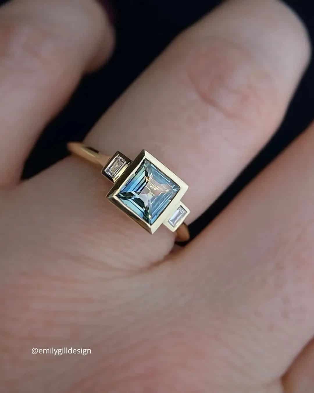 Unique And Modern Princess Cut Rings