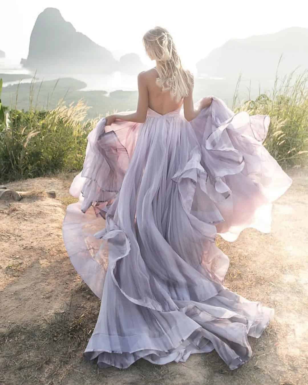 Ombre Wedding Dresses Colored