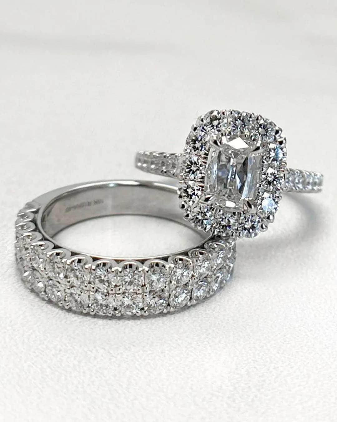 Modern Diamond Wedding Rings