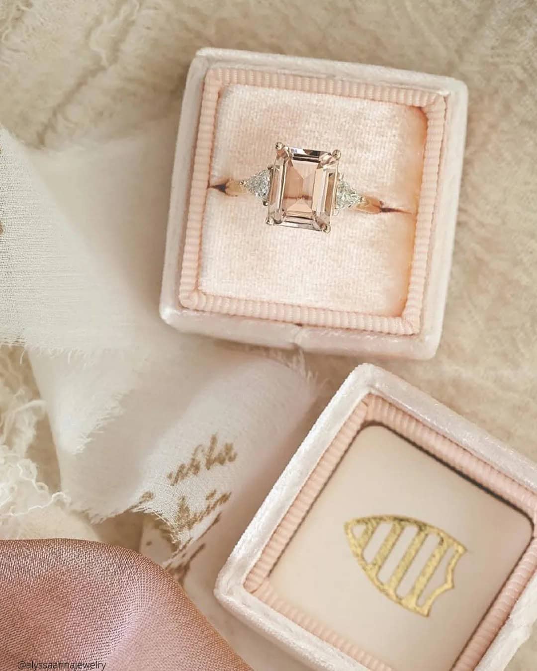 3-Stone Rose Gold Engagement Rings