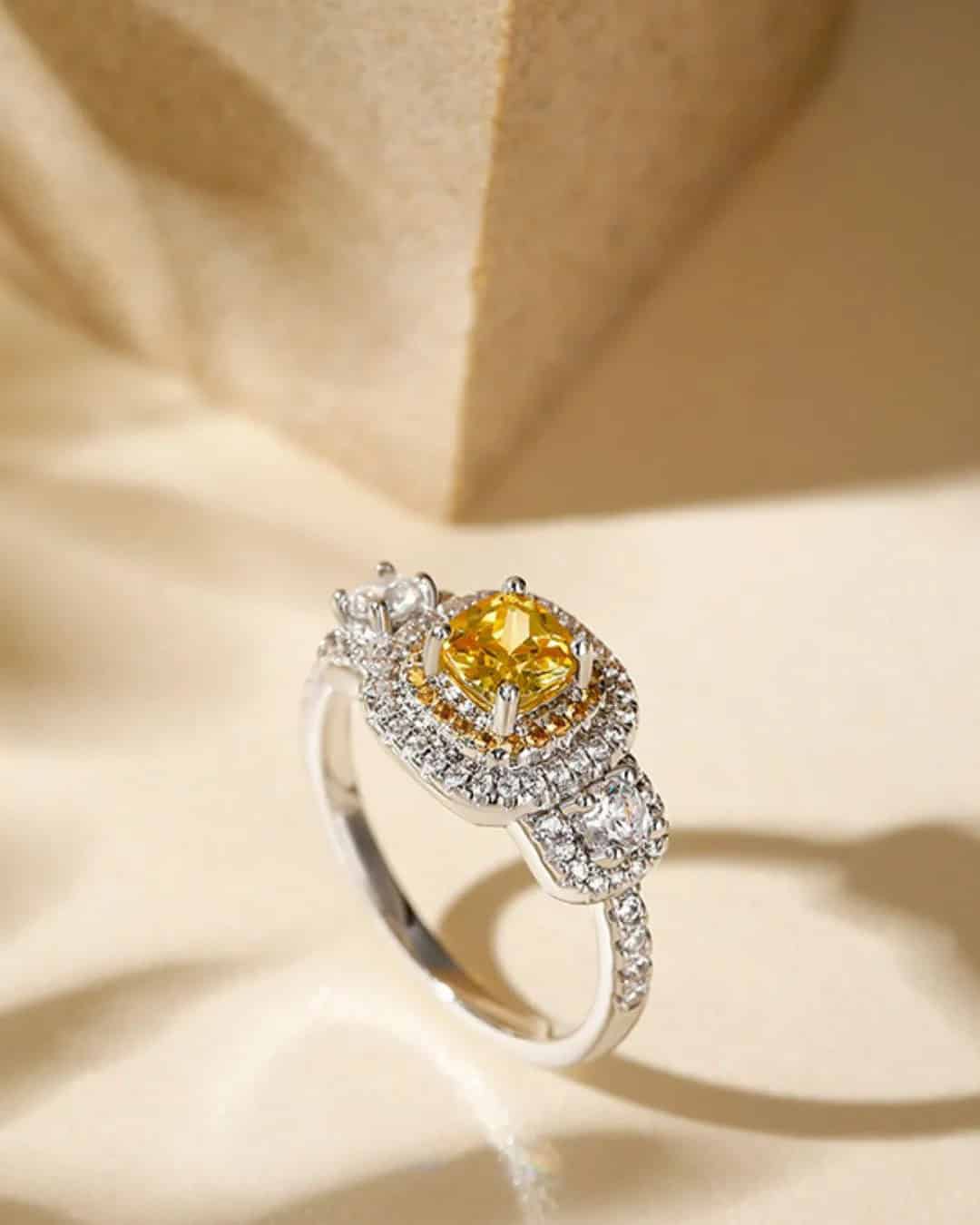 Black & Yellow Diamond Engagement Rings