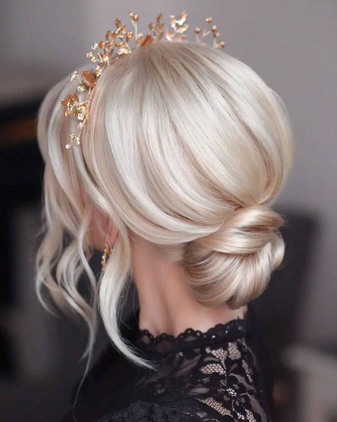 Bridal Updo Ideas With Crown