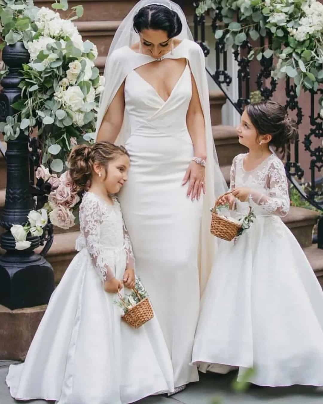 Wicker Basket For A Flower Girl