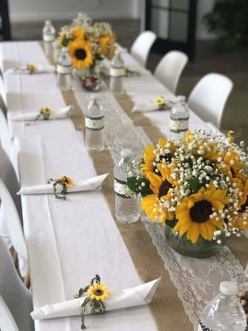 Mini sunflower napkin rings