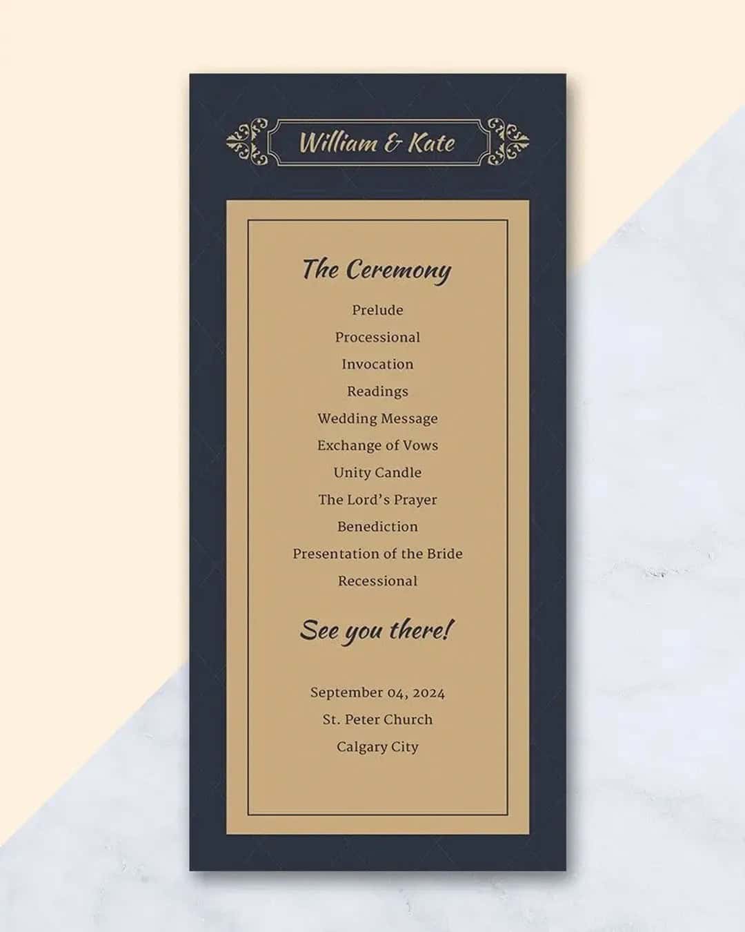 Catholic Wedding Program Template Ideas