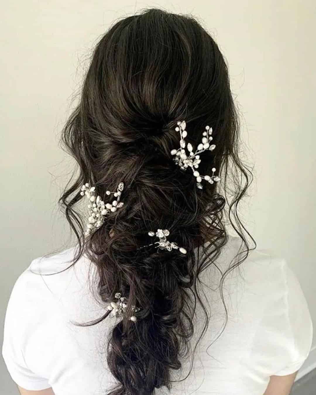 Cascading Braided Wedding Hair