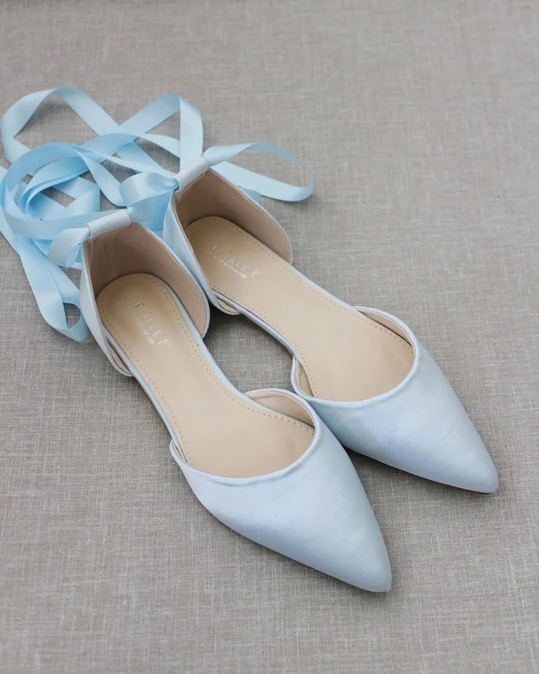 Blue Wedding Flats