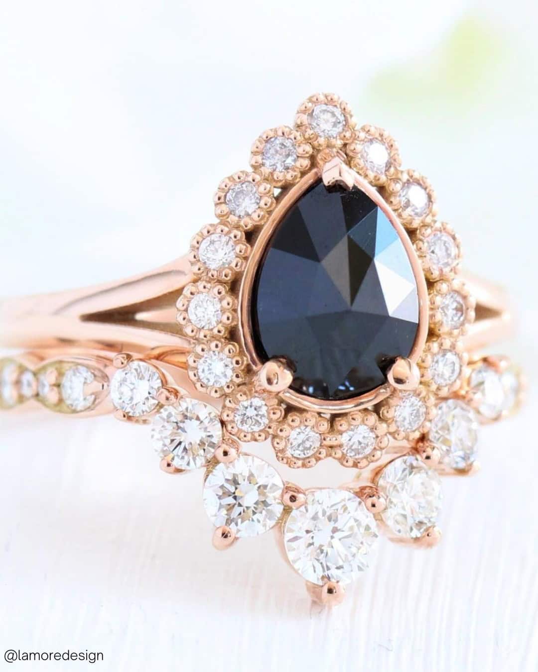 Black diamond wedding rings for women