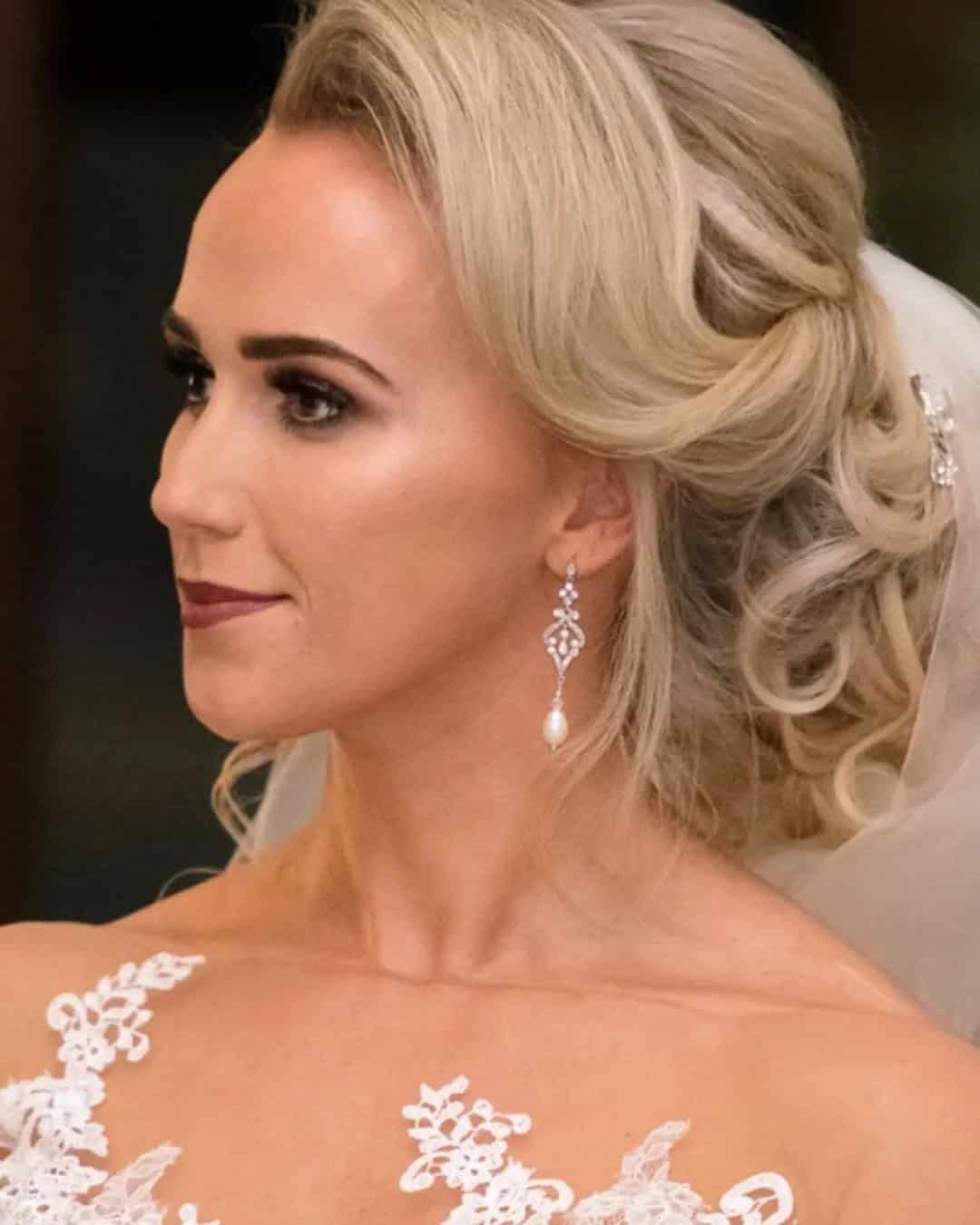 Old Hollywood Wedding Hair With Veil