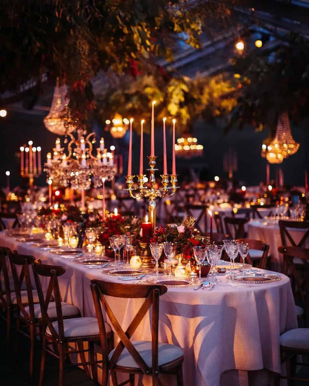 Red And White Wedding Reception Ideas