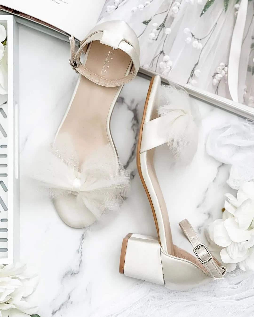 Low Heel Sandals For A Bride