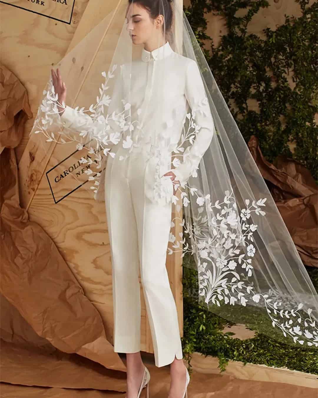 Wedding Pantsuit With A Cape