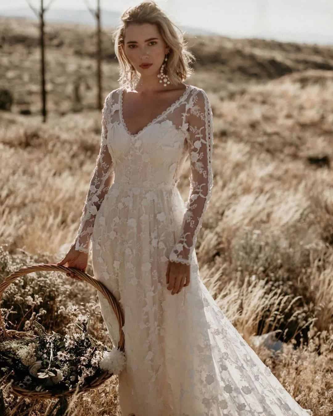 Modest Boho Wedding Dresses